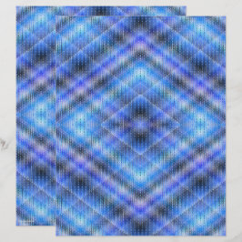 Blaues Argyle-Schreibpapier 2-seitige Seite