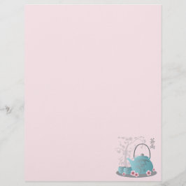 Blaues asiatisches Set Kirschblütenbild