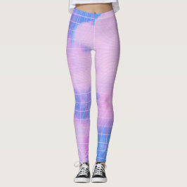 Blaues Ästhetisches Himmel und rosa Wolken Leggings