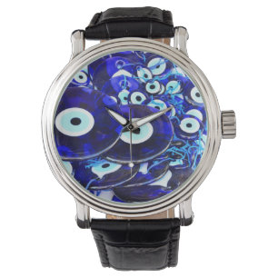 Blaues Augapfel Armbanduhr