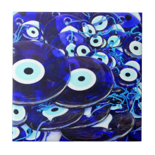 Blaues Augapfel Fliese