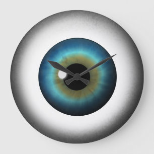 Blaues Augapfel-Iris-Augen-kundenspezifische groß Große Wanduhr