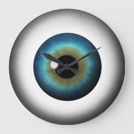 Blaues Augapfel-Iris-Augen-kundenspezifische große Große Wanduhr