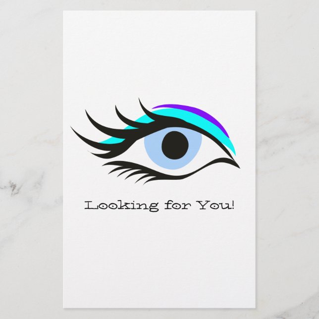 Blaues Auge Briefpapier (Vorderseite)