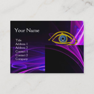 BLAUES AUGE Doktor, Augen, Oculist-Symbol, lila Visitenkarte