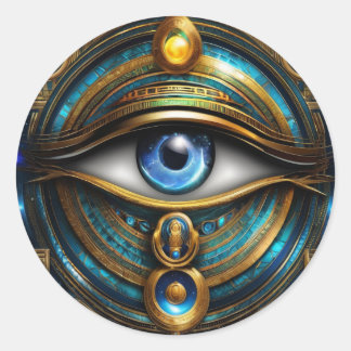 Blaues Auge in Ägypten Runder Aufkleber