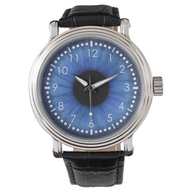 blaues Auge ist niedlich Armbanduhr (Vorderseite)