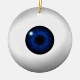 blaues Auge / rotes Auge Keramikornament