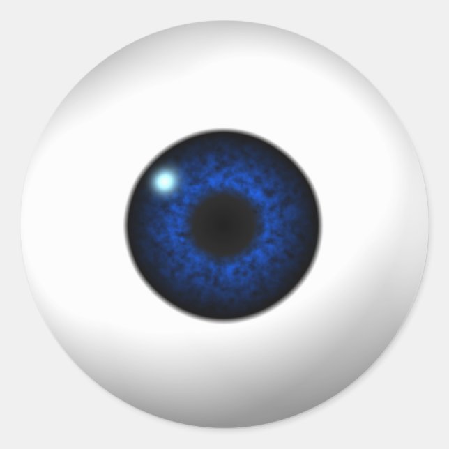 blaues Auge Runder Aufkleber (Vorderseite)