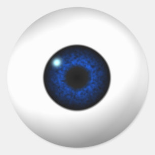 blaues Auge Runder Aufkleber