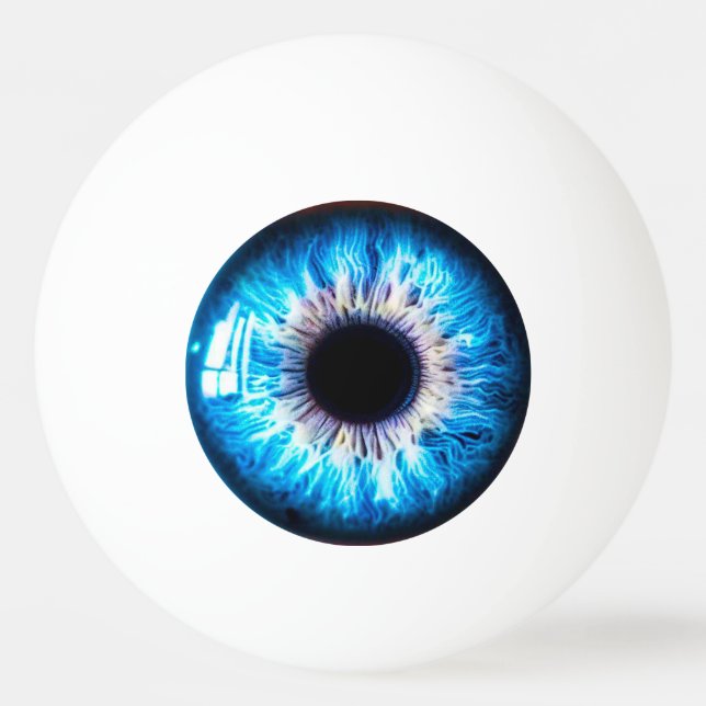 blaues Auge Tischtennisball (Vorderseite)