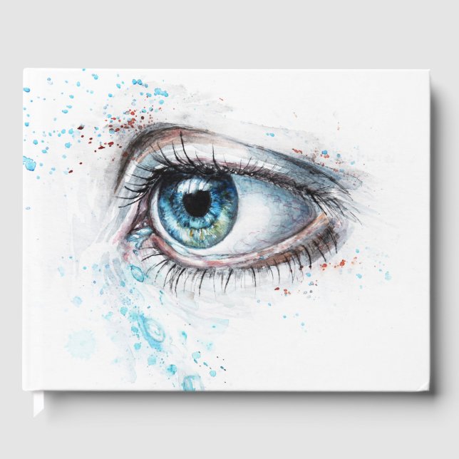 Blaues Auge (Traurigkeit, Beileid und Depression) Gästebuch (Vorderseite)
