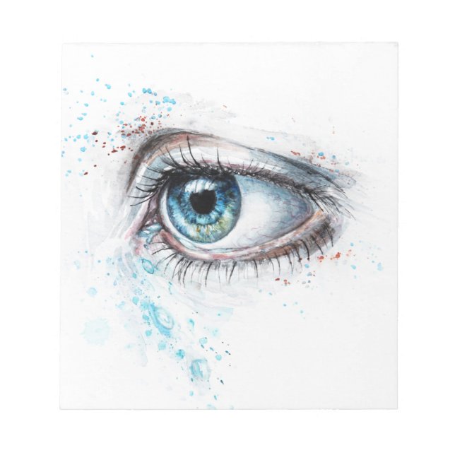 Blaues Auge (Traurigkeit, Beileid und Depression) Notizblock (Vorderseite)