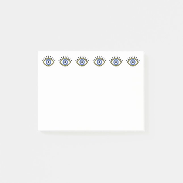 Blaues Auge, viel Glück, griechischer Augenschutz  Post-it Klebezettel (Vorderseite)