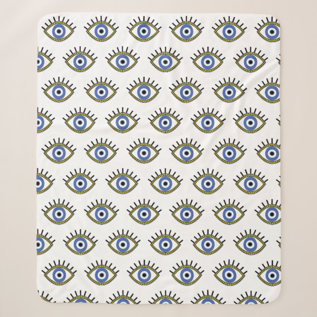 Blaues Auge, viel Glück, Schutz vor bösen Augen  Sherpadecke (Vorderseite)