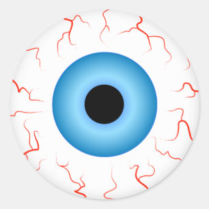 Blaues Augen-Aufkleber Runder Aufkleber