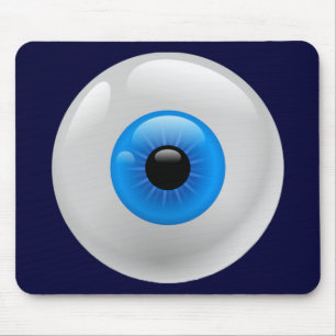 BLAUES AUGEN-BALL MOUSEPAD