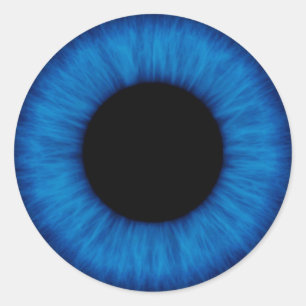 Blaues Augen-nahes hohes Halloweens Runder Aufkleber