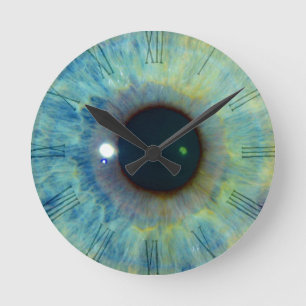 Blaues Augen-Wanduhren Runde Wanduhr