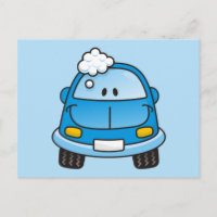 Blaues Auto mit Blasen
