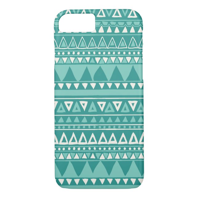 Blaues Azteken-Muster Case-Mate iPhone Hülle (Rückseite)