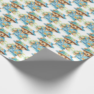 Blaues Baby-Kleinkind-Teddybär-Geschenkverpackungs Geschenkpapier