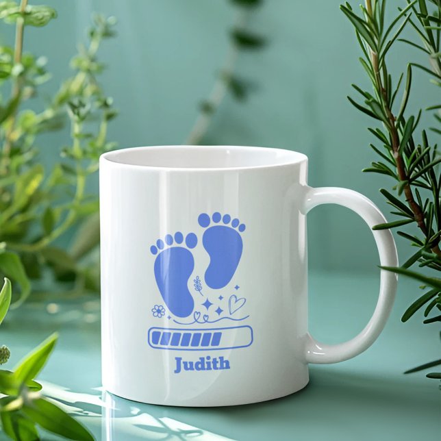 Blaues Baby lädt ein Kaffeetasse (Von Creator hochgeladen)