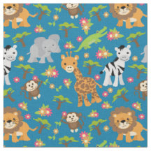 Blaues Baby-Safari-Gewebe