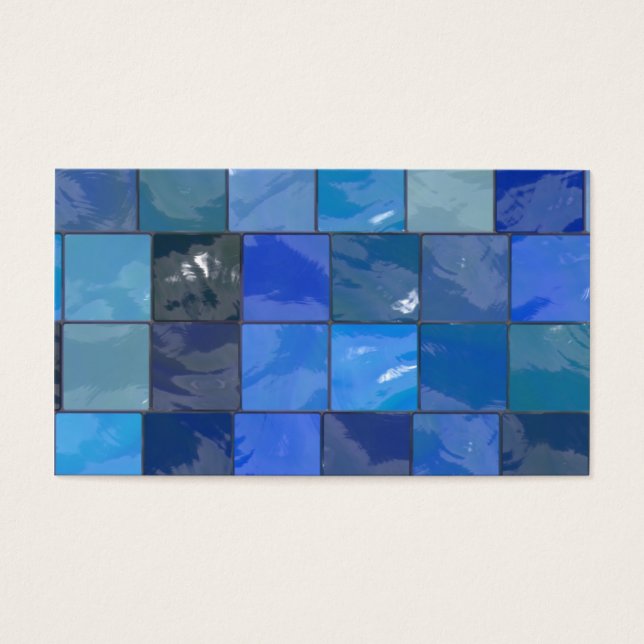 Blaues Badezimmer Fliesen (Vorderseite)