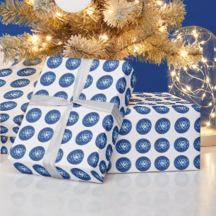 Blaues Ball-Muster für Diskotheken Geschenkpapier