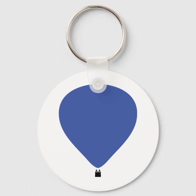 blaues Ballonsymbol Schlüsselanhänger (Vorderseite)