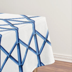 Blaues Bambus-Gitter Elegante Chinoiserie Tischdecke