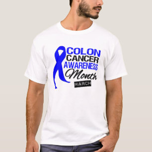 Blaues Band-Darmkrebs-Bewusstseins-Monat T-Shirt