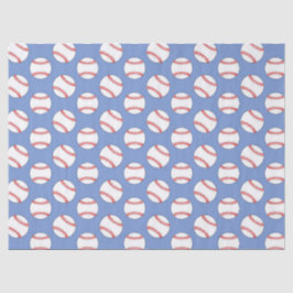 Blaues Baseball-Sportmuster-Papier Seidenpapier