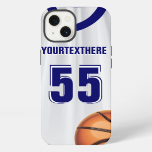 Blaues Basketballkleid Name Zahl iPhone Hülle