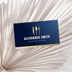 blaues berufliches Restaurant Visitenkarte