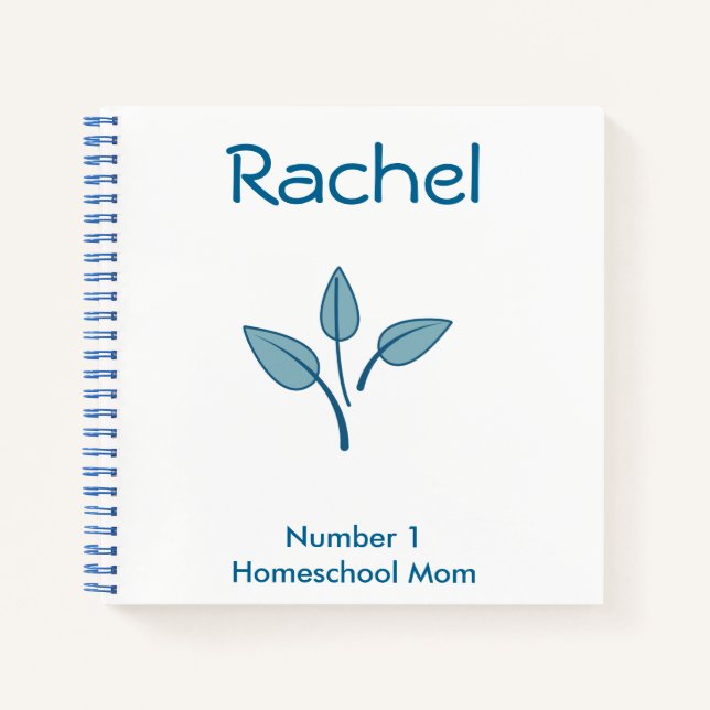 Blaues Blatt Notizbuch (Vorderseite)