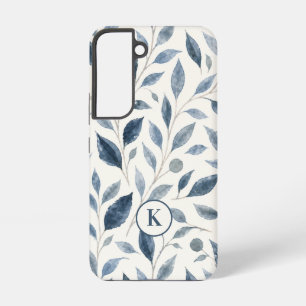 Blaues Blatt Personalisiert Samsung Galaxy Hülle