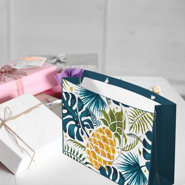 Blaues Blaues Blaues Blaues Blattwerk Große Geschenktüte (Von Creator hochgeladen)