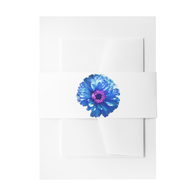 Blaues blaues blühendes Foto Einladungsbanderole (Vorderseite Beispiel)