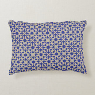 Blaues Blossom Geometric Accent Pillow Dekokissen