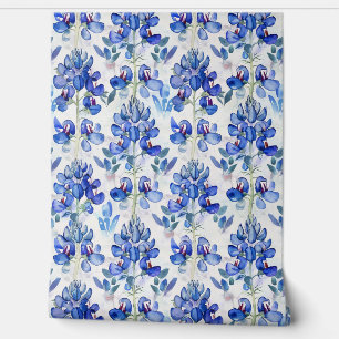 Blaues Bluebonnet Texas Wild Blume Muster Tapete