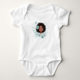 Blaues Blume Mädchen, blau, blau, weißer T - Shirt