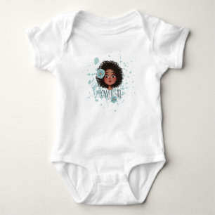 Blaues Blume Mädchen, blau, blau, weißer T - Shirt
