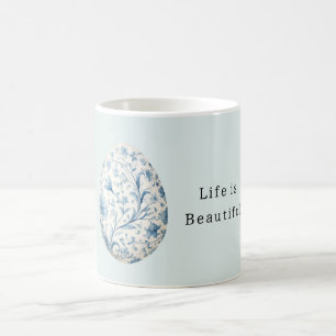 Blaues Blumen-Ei Kaffeetasse