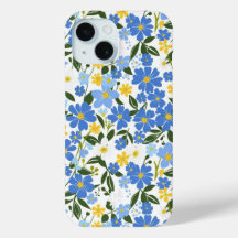 Blaues Blumen-iPhone-Case