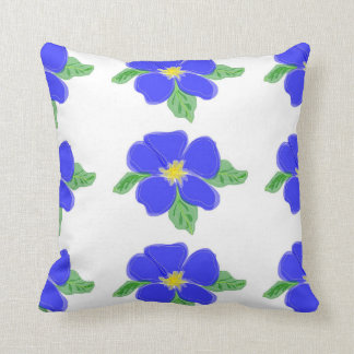 Blaues Blumen-Kissen Kissen