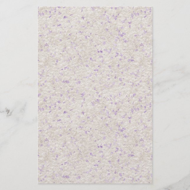 Blaues Blumenblatt-Papier Briefpapier (Vorderseite)