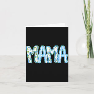 Blaues Blumenmama süße Mutter Oma Geschenk für Müt Karte