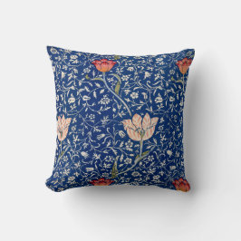 Blaues Blumenmuster gedruckt Kissen